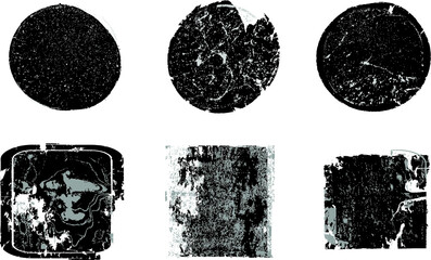Grunge post Stamps Collection, . Banners, Insignias , Logos, Icons, Labels and Badges Set . vector distress textures.blank shapes.