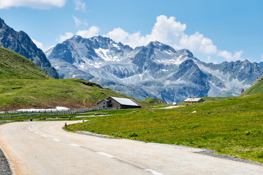 View of the albula pass in grisons, switzerland, europe
