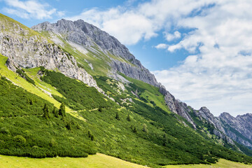 Fototapeta na wymiar Hahntenjoch near Imst in Tirol Austria, Europe