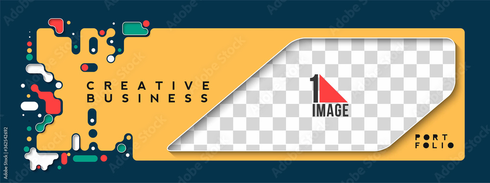 Canvas Prints modern abstract ad, web banner & header layout template.