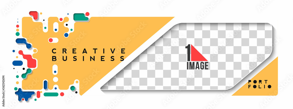 Wall mural modern abstract ad, web banner & header layout template.
