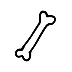 bone hand drawn in doodle style. vector, scandinavian, monochrome. single element for design, sticker, halloween decor
