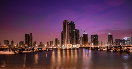 Fototapeta premium Sharjah city skynight