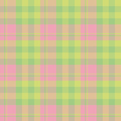 Seamless pattern in simple pink and green colors for plaid, fabric, textile, clothes, tablecloth and other things. Vector image.