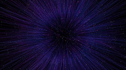 Abstract neon burst background. Explosion 3d illustration. Universe star dust. Cosmic digital design. Colorful warp wallpaper.