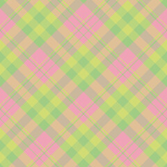 Seamless pattern in simple pink and green colors for plaid, fabric, textile, clothes, tablecloth and other things. Vector image. 2