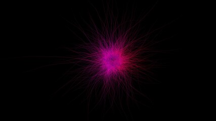 Abstract neon burst background. Explosion 3d illustration. Universe star dust. Cosmic digital design. Colorful warp wallpaper.