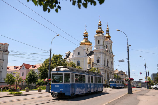 Orthodox Holy Transfiguration Cathedral in Vinnytsia, Ukraine. July 2020
