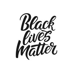 Black lives matter vector calligraphy.