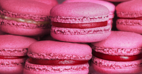 Macaroon dessert close up