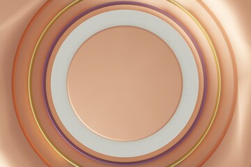 3d rendering, multicolor podium stage to the winner 