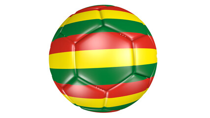 Soccer ball with multiple flags of Bolivia