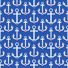 Vector anchor seamless pattern