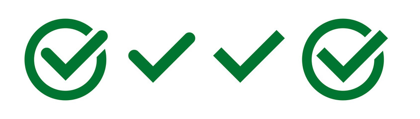 Green check mark icon , check mark . Vector symbols set ,green checkmark isolated on white background. © SVIATOSLAV