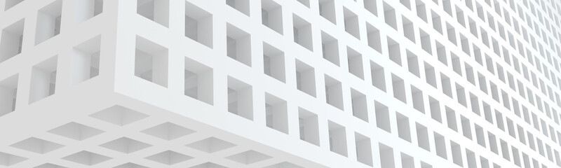 Architectural geometric white background 3d