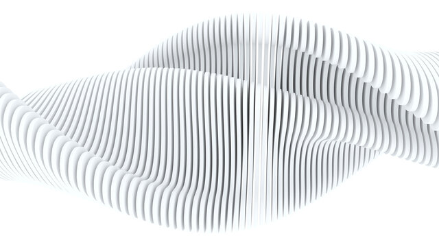 White abstract background with waves. Creative Architectural Concept