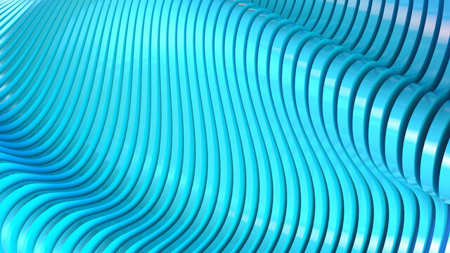 Blue abstract background with waves. Creative Architectural Concept