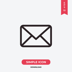 Mail icon vector. Email sign