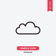 Cloud icon vector. Weather sign