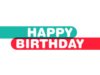 Illustration of happy birthday with beautiful calligraphy.