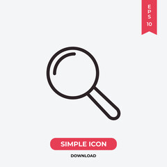 Search icon vector. Magnifying sign