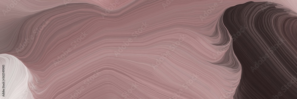 Poster inconspicuous banner with colorful modern curvy waves background design with gray gray, very dark bl