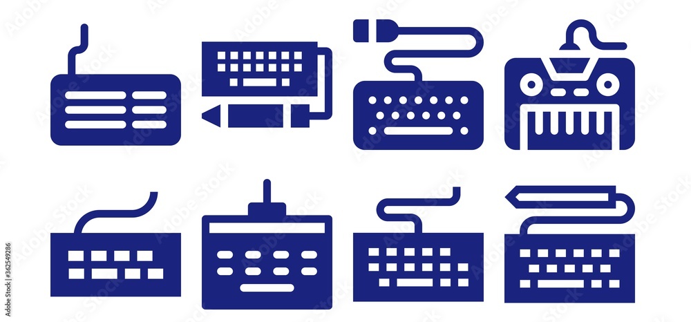 Fototapete typescript icon set