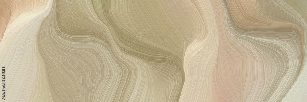 Poster unobtrusive header with elegant modern waves background illustration with tan, light gray and wheat 