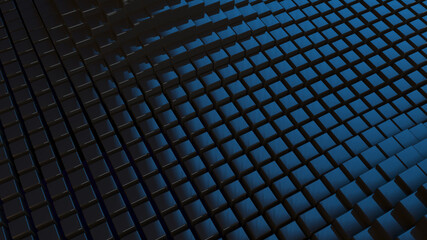 Abstract geometric black background with cubes