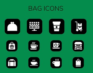 Modern Simple Set of bag Vector filled Icons