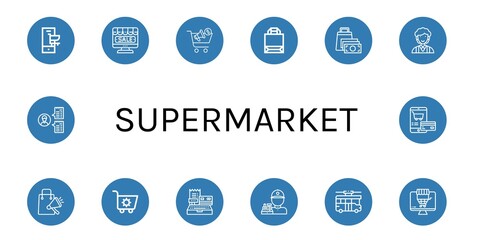 Set of supermarket icons