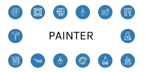 Set of painter icons