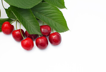 cherries, red and ripe cherries for healthy eating with vitamins and making juice