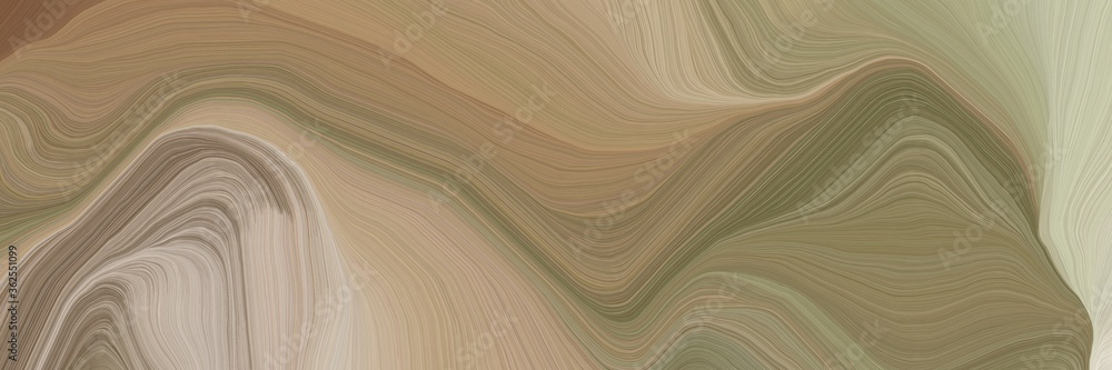 Aufkleber inconspicuous header with elegant modern waves background design with gray gray, silver and tan color