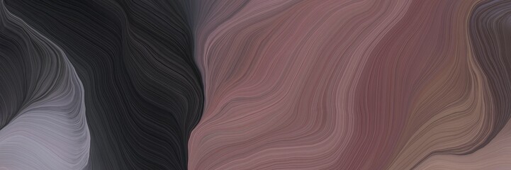 Naklejka premium unobtrusive elegant modern curvy waves background illustration with dim gray, very dark blue and light slate gray color