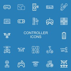 Editable 22 controller icons for web and mobile