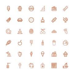 Editable 36 sweet icons for web and mobile
