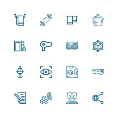 Editable 16 square icons for web and mobile