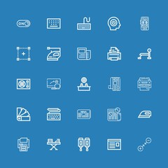 Editable 25 press icons for web and mobile