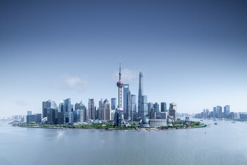 shanghai skyline in daytime