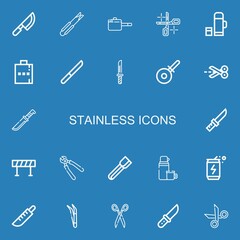 Editable 22 stainless icons for web and mobile