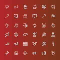 Editable 36 horn icons for web and mobile