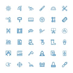 Editable 36 work icons for web and mobile