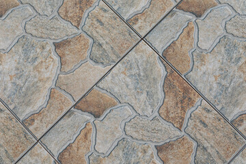 Obraz premium tiled floor close-up with mosaic pattern