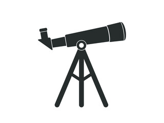 Telescope icon. Astronomy telescope vector illustration. 