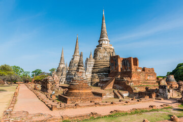 Obraz premium Wat Phra Sri Sanphet at Ayutthaya province, Thailand