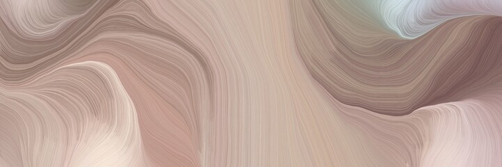 inconspicuous colorful modern soft curvy waves background design with rosy brown, pastel brown and light gray color