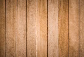 background and texture of decorative teak wood striped on surface wall