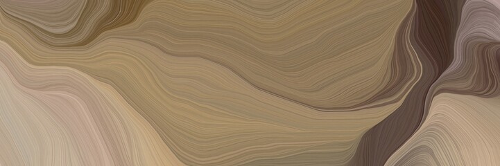 inconspicuous banner with elegant modern curvy waves background design with pastel brown, old mauve and tan color