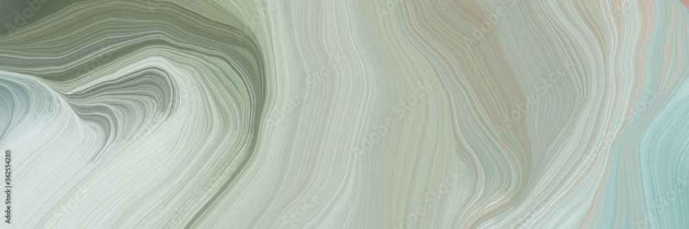 Aufkleber inconspicuous elegant modern waves background design with ash gray, dim gray and light gray color